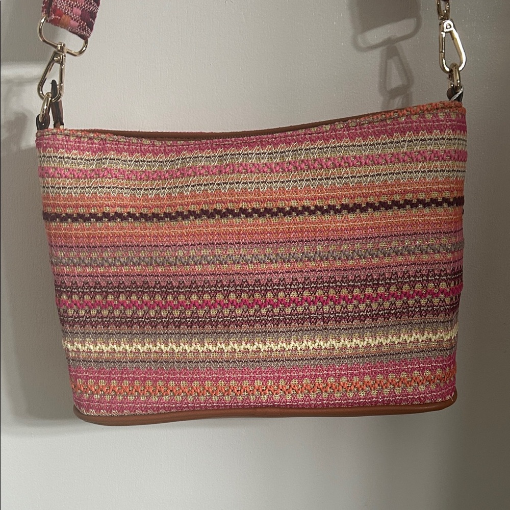 Simply Noelle Vibrant Knit Bag with Tassels